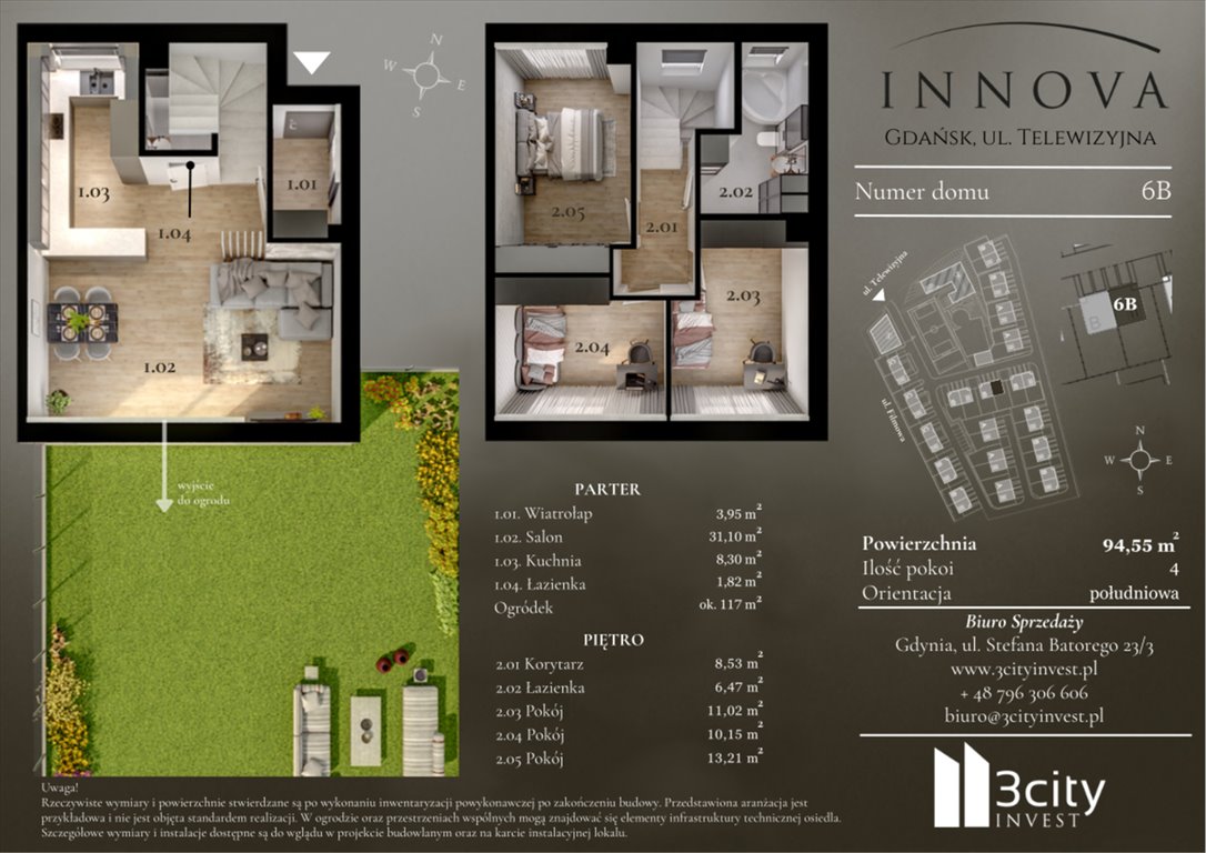 Nowe mieszkanie czteropokojowe  Innova Gdańsk, Matarnia, Telewizyjna 32  95m2 Foto 1