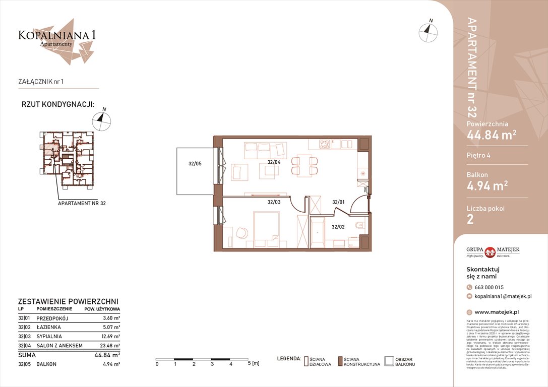 Nowe mieszkanie dwupokojowe KOPALNIANA 1 Katowice, Bogucice, Kopalniana 1  45m2 Foto 1