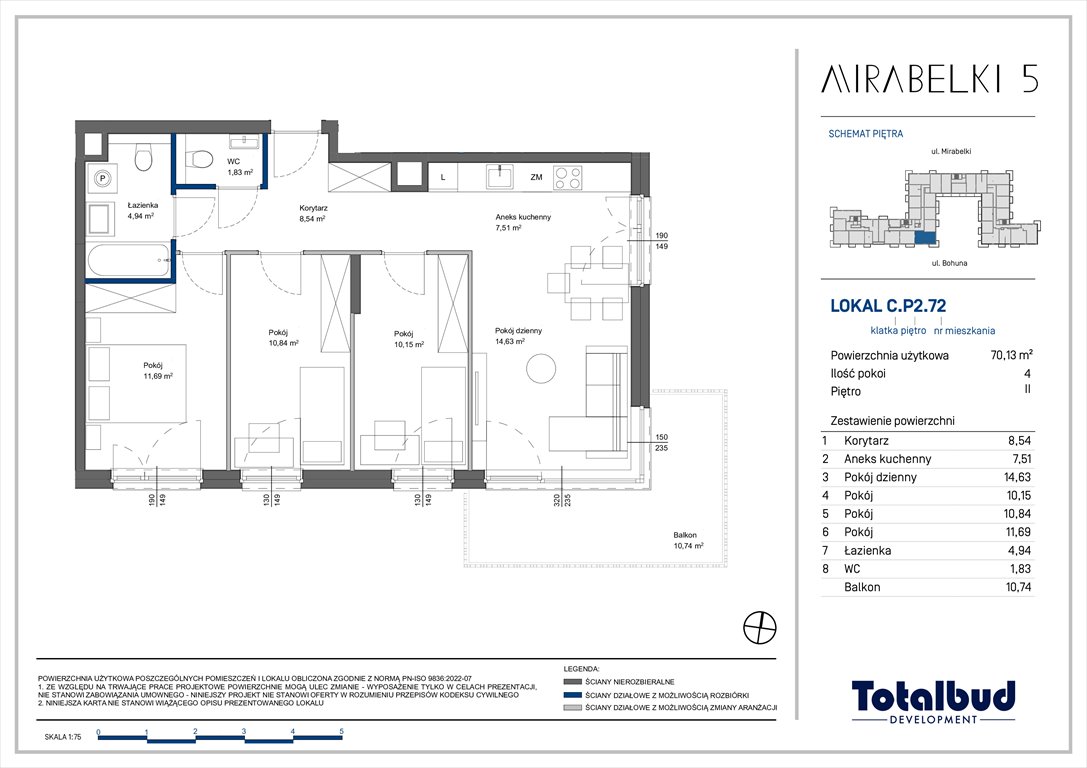 Nowe mieszkanie czteropokojowe  Mirabelki 5 Warszawa, Białołęka, Mirabelki  70m2 Foto 1