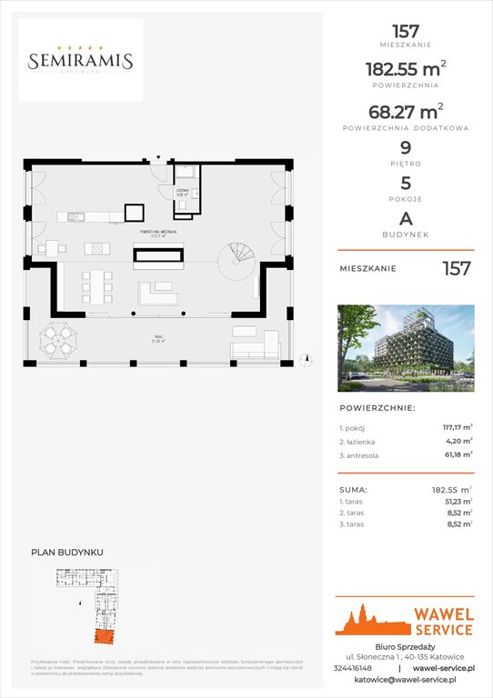 mieszkanie na sprzedaż 183m2 mieszkanie Katowice, Bogucice - Dąbrówka Mała, Wiertnicza 32