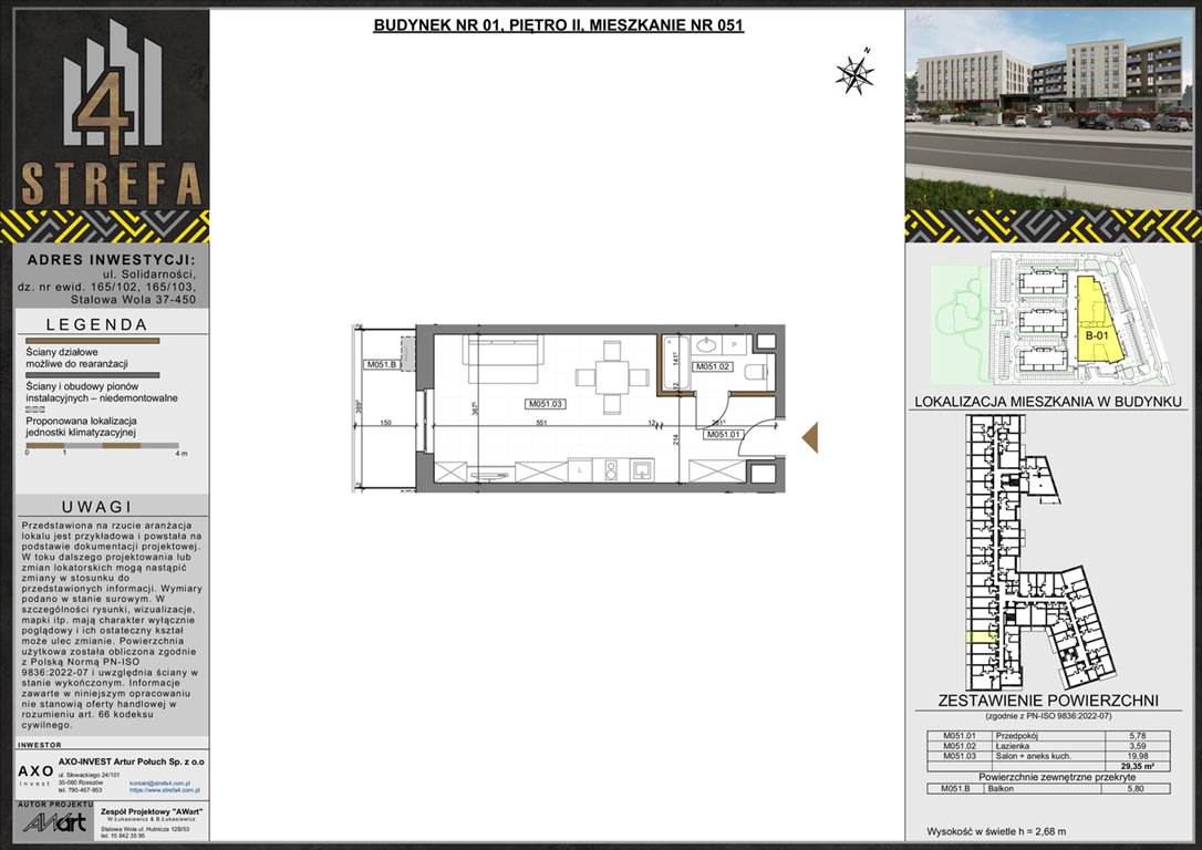 Nowa kawalerka STREFA 4 STALOWA WOLA, Solidarności  29m2 Foto 1