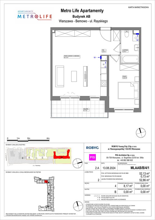 Nowe mieszkanie dwupokojowe Metro Life Apartamenty Warszawa, Bemowo, Rayskiego  52m2 Foto 1