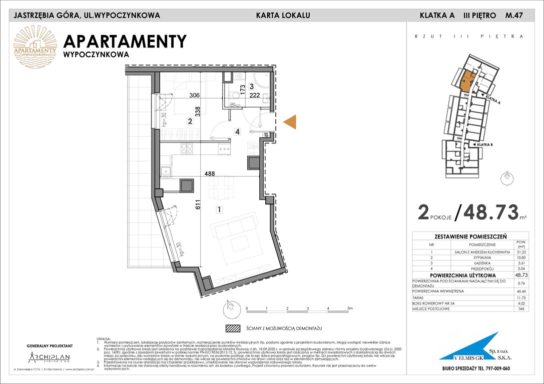 Nowe mieszkanie Apartamenty Wypoczynkowa Jastrzębia Góra, Wypoczynkowa  49m2 Foto 1