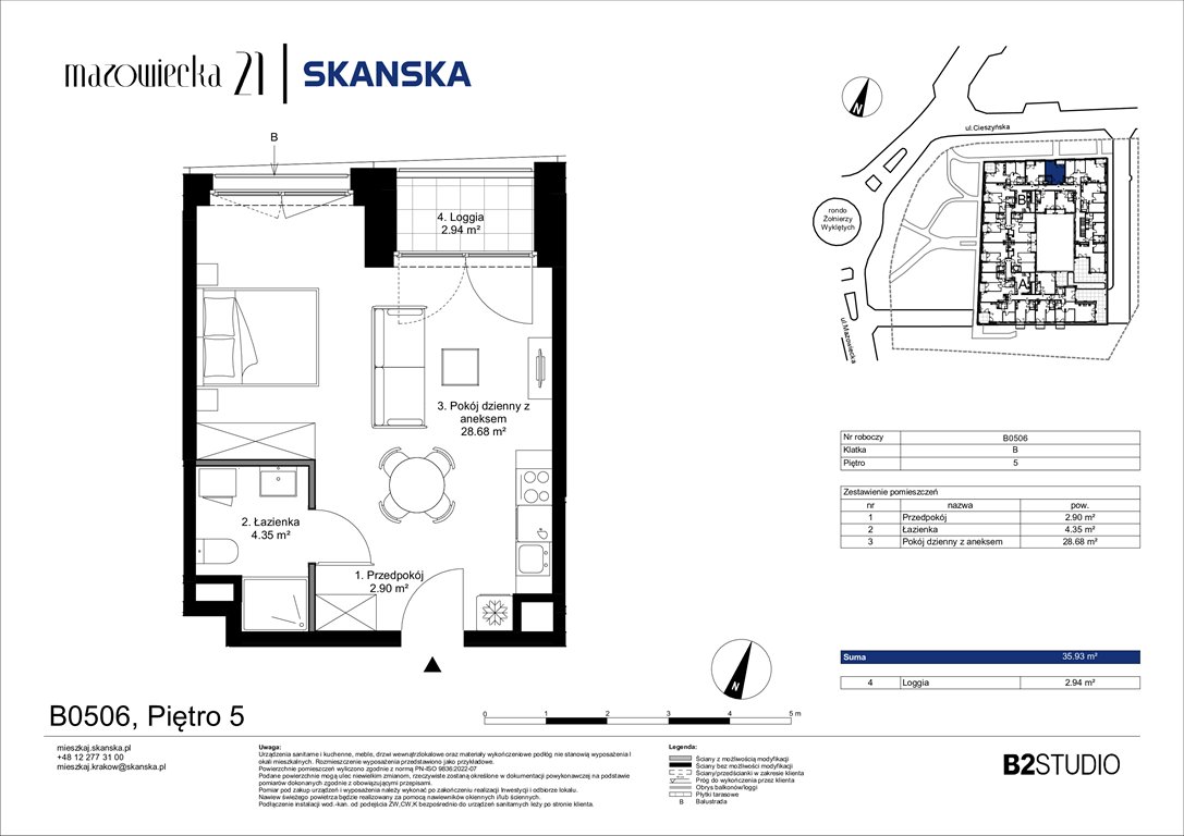 Nowa kawalerka Mazowiecka 21 Kraków, Krowodrza, ul. Mazowiecka 21  36m2 Foto 1