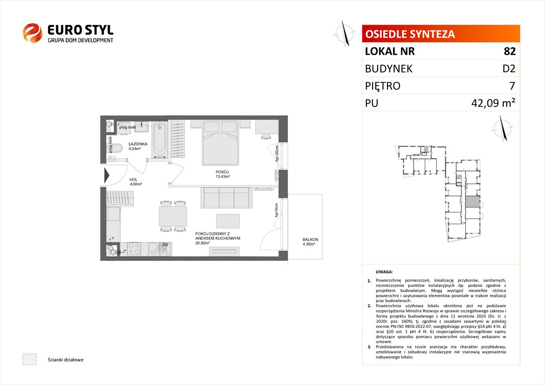 mieszkanie na sprzedaż 42m2 mieszkanie Gdańsk, Piecki - Migowo, Piekarnicza