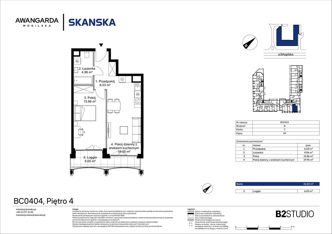 Nowe mieszkanie dwupokojowe Awangarda Mogilska Kraków, Prądnik Czerwony, Mogilska 126  47m2 Foto 1