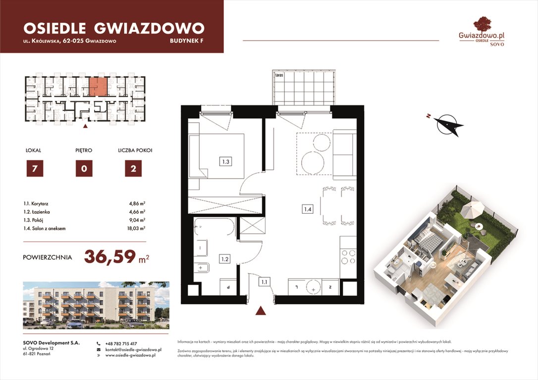 Nowe mieszkanie dwupokojowe Osiedle Gwiazdowo Gwiazdowo, Mikołaja Kopernika 4  37m2 Foto 1