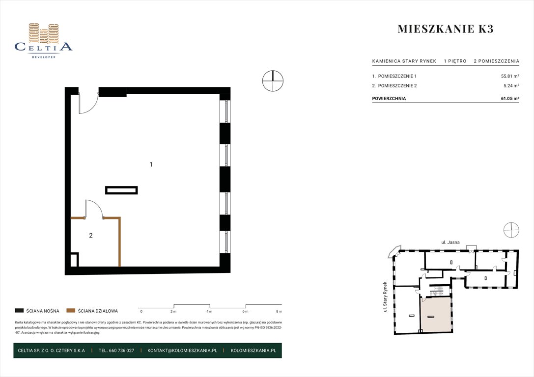 Nowe mieszkanie dwupokojowe Kamienica Stary Rynek Koło, Stary Rynek 26  62m2 Foto 1