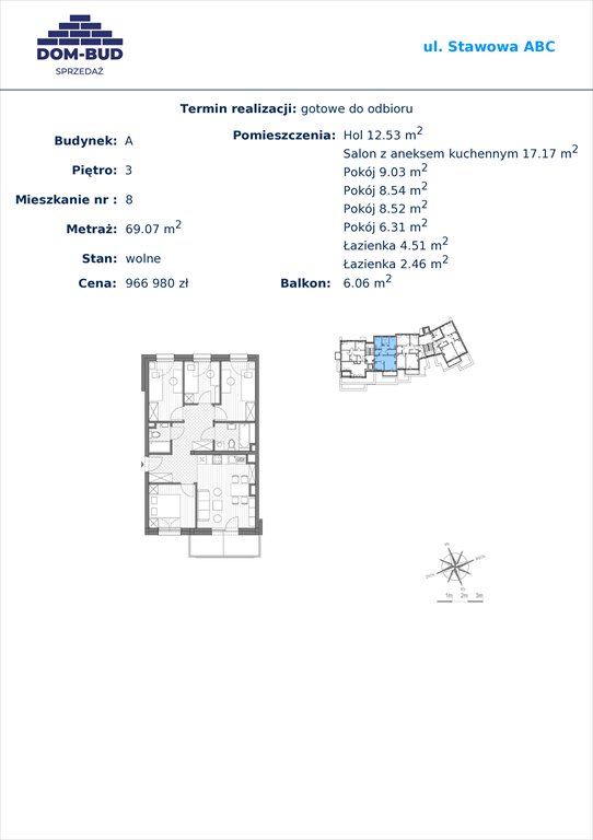 Nowe mieszkanie Stawowa Kraków, Bronowice Wielkie, Stawowa  69m2 Foto 1