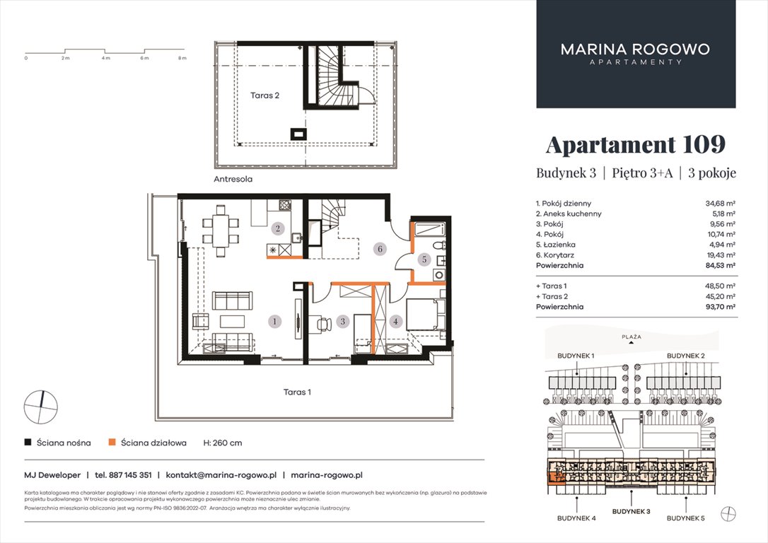 Nowe mieszkanie trzypokojowe APARTAMENTY MARINA ROGOWO Rogowo, Rogowo 65  85m2 Foto 1