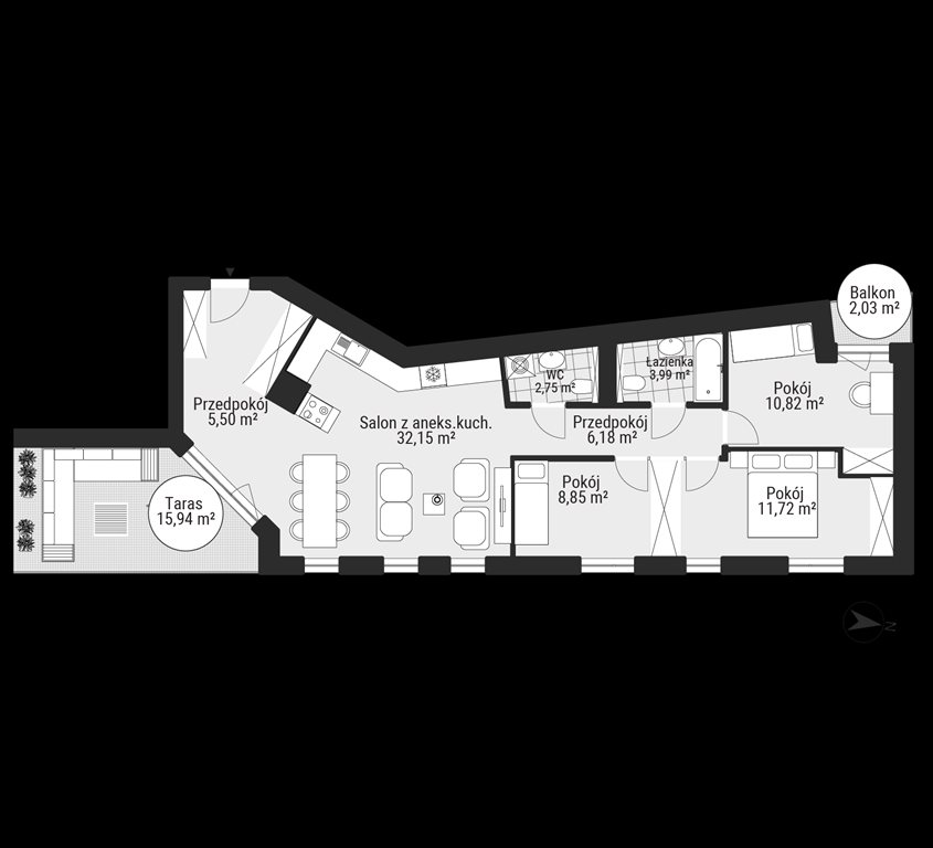 mieszkanie na sprzedaż 82m2 mieszkanie Katowice, Słoneczna 1