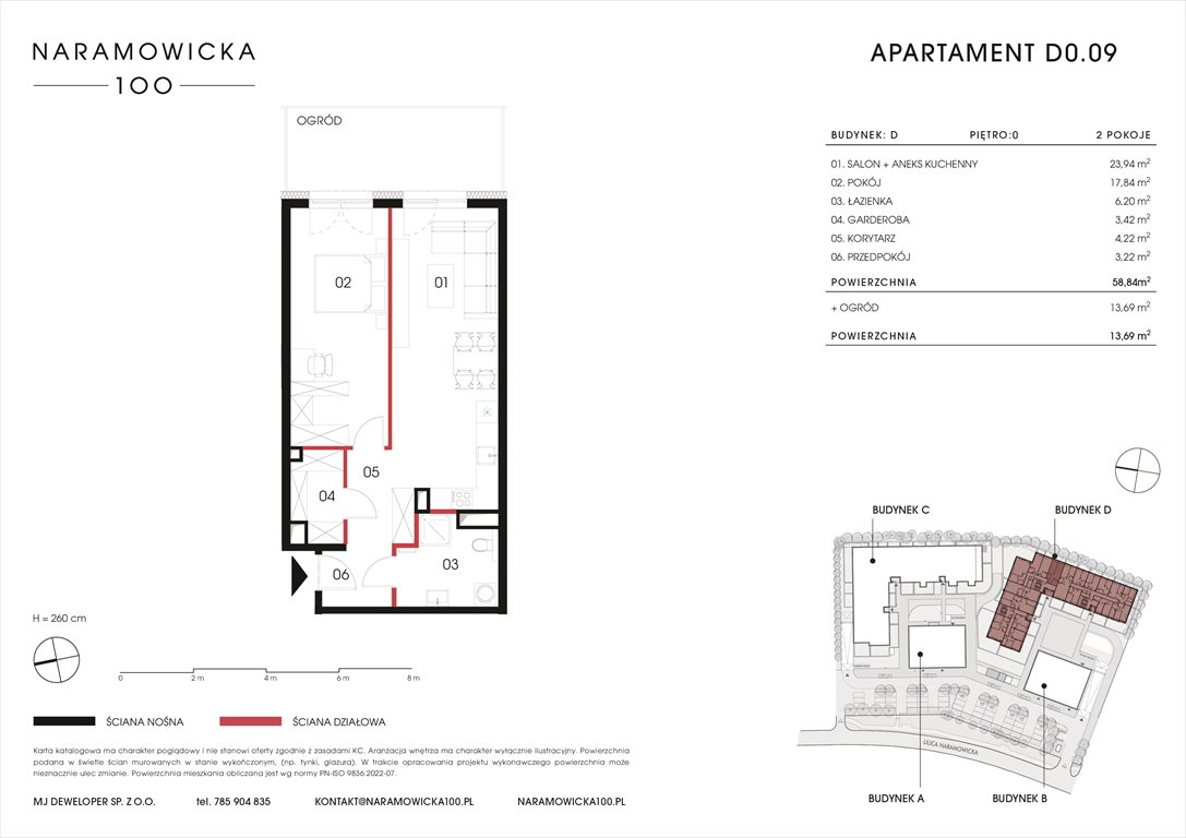 Nowe mieszkanie dwupokojowe NARAMOWICKA 100 Poznań, Winogrady, Naramowicka 100  59m2 Foto 1