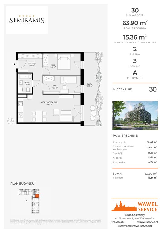 mieszkanie na sprzedaż 64m2 mieszkanie Katowice, Bogucice - Dąbrówka Mała, Wiertnicza 32