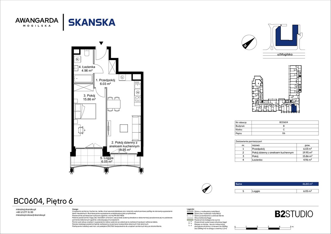 Nowe mieszkanie dwupokojowe Awangarda Mogilska Kraków, Prądnik Czerwony, Mogilska 126  47m2 Foto 1