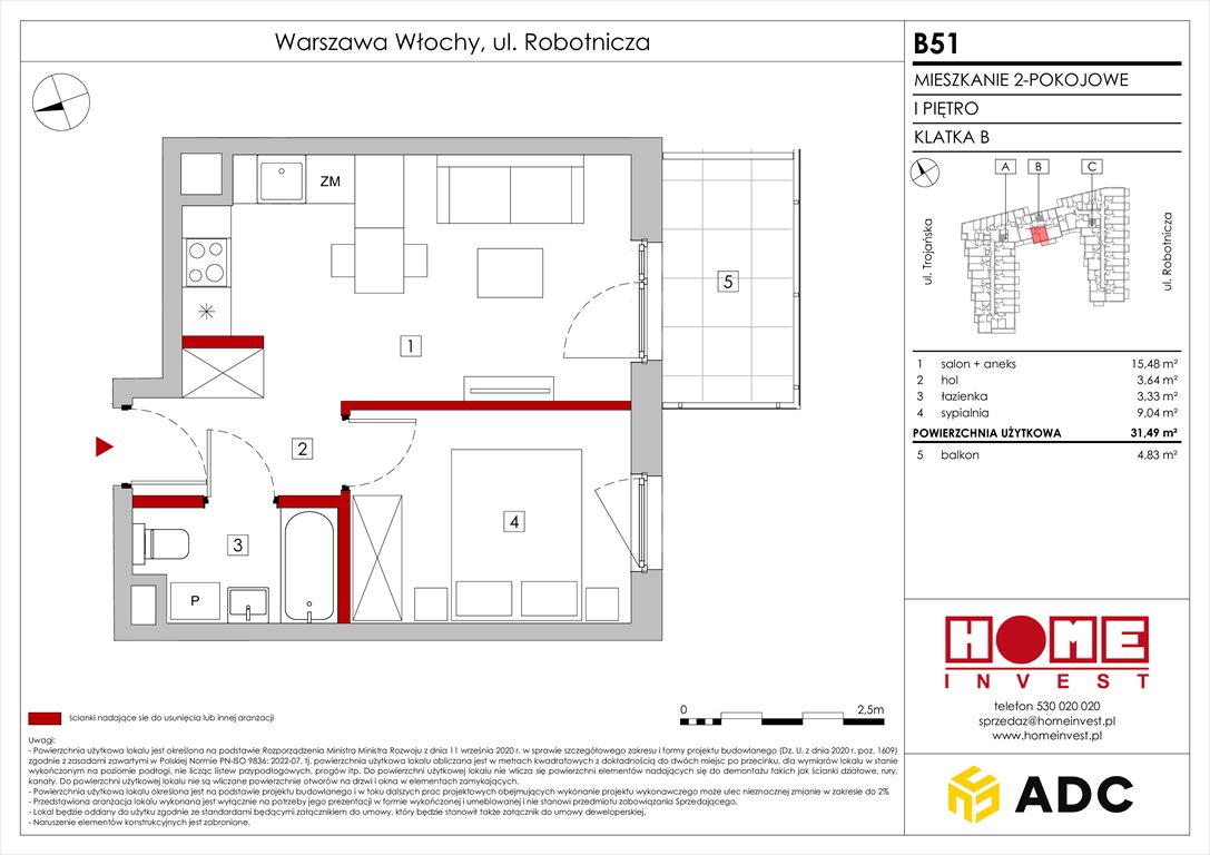 Nowe mieszkanie dwupokojowe Zakątek Włochy Warszawa, Włochy, ul. Robotnicza 11/13  31m2 Foto 1