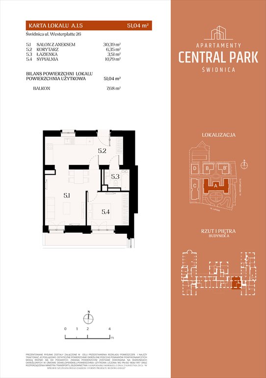 Nowe mieszkanie dwupokojowe Apartamenty Central Park Świdnica Świdnica, Lipowa 14  51m2 Foto 1