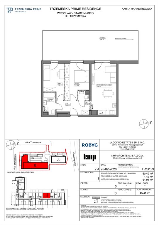 Nowe mieszkanie trzypokojowe Trzemeska Prime Residence Wrocław, Stare Miasto, Trzemeska  60m2 Foto 1