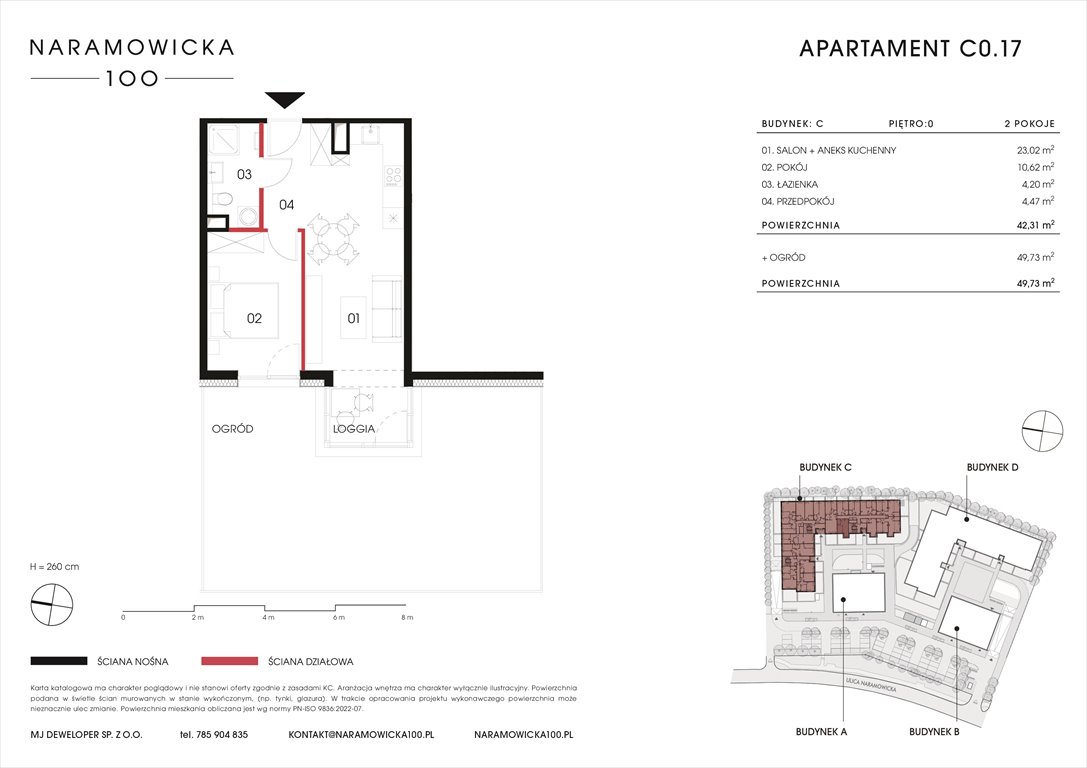 Nowe mieszkanie dwupokojowe NARAMOWICKA 100 Poznań, Winogrady, Naramowicka 100  42m2 Foto 1