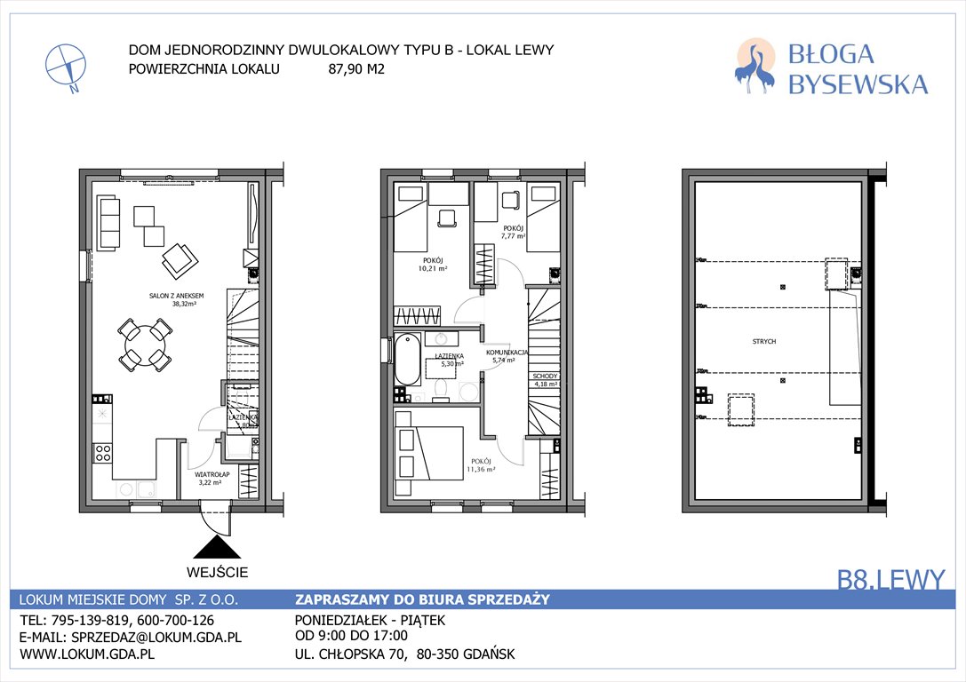 Nowy dom Błoga Bysewska Gdańsk, Kokoszki, Geologów  87m2 Foto 1