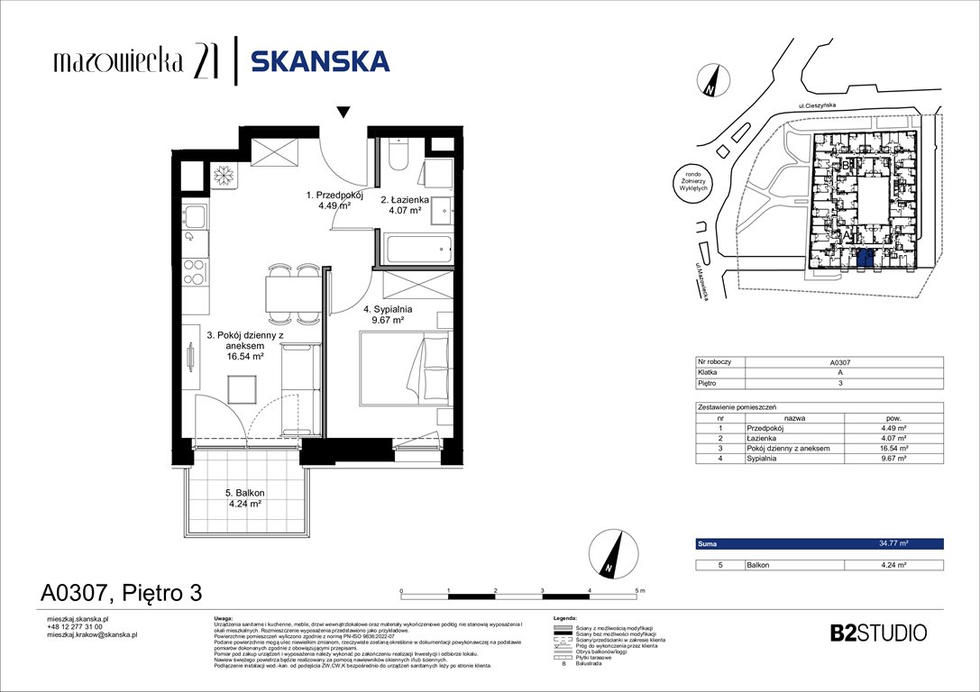 Nowe mieszkanie dwupokojowe Mazowiecka 21 Kraków, Krowodrza, ul. Mazowiecka 21  35m2 Foto 1