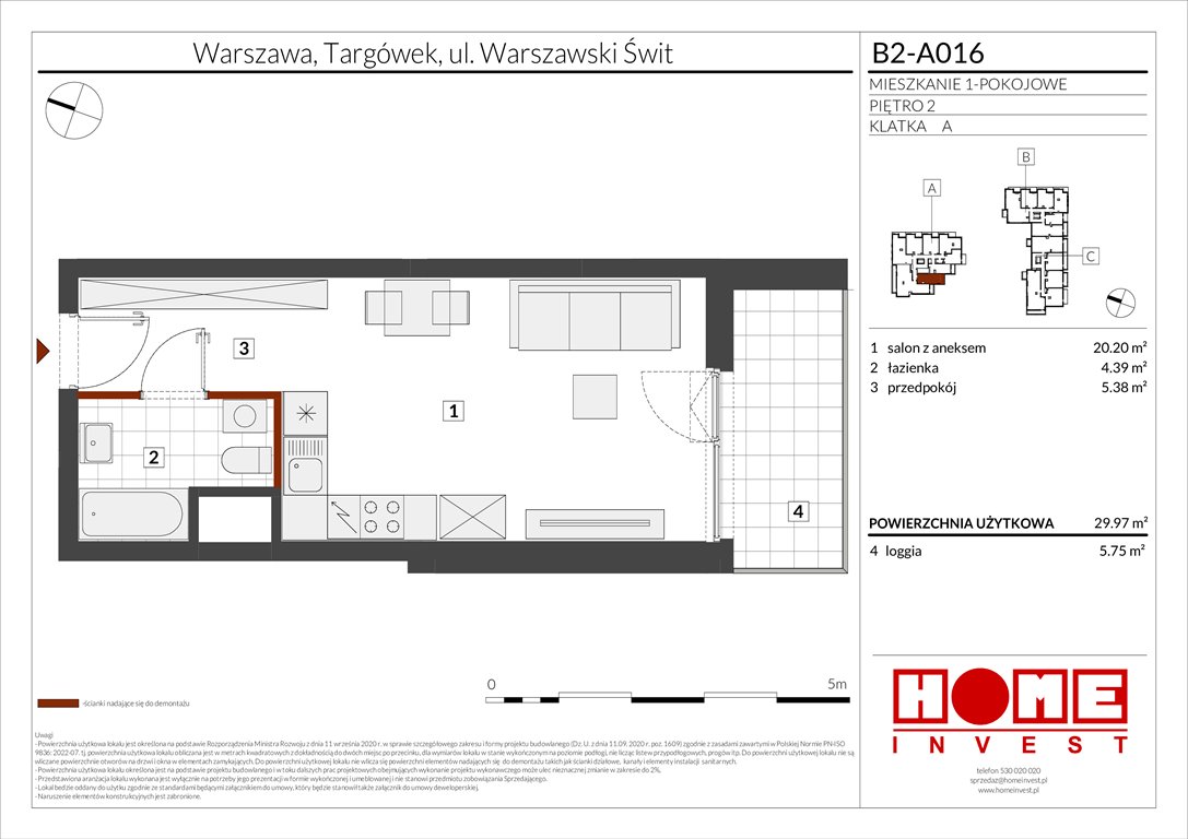 Nowa kawalerka Warszawski Świt Etap IX Warszawa, Targówek, ul. Warszawski Świt 12  30m2 Foto 1