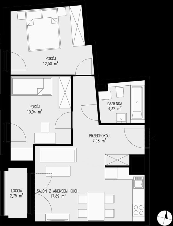 mieszkanie na sprzedaż 54m2 mieszkanie Katowice, Bogucice - Dąbrówka Mała, Wiertnicza 32