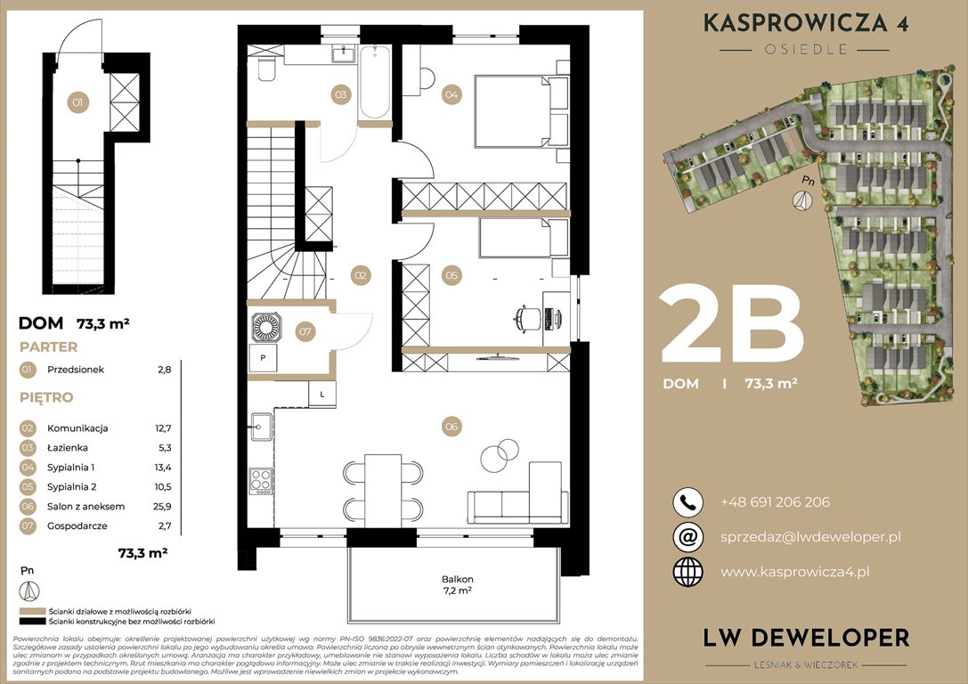 Nowe mieszkanie trzypokojowe Osiedle Kasprowicza 4 Łódź, Jana Kasprowicza 4  73m2 Foto 1
