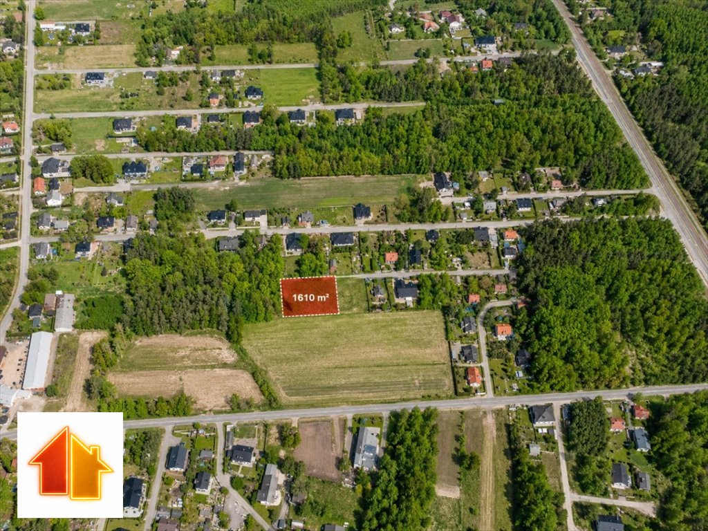 Działka 1610 m² pod dom w spokojnej okolicy, 950 m od PKP Jeziórko, Leszczynowa 17  1 610m2 Foto 1