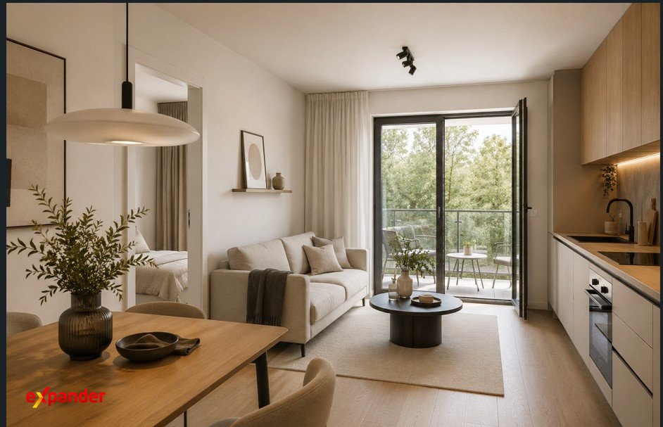 Nowoczesne 2-pokojowe mieszkanie z dużym balkonem i szybkim odbiorem Poznań, Starołęka-Minikowo-Marlewo, Unii Lubelskiej 5  45m2 Foto 1