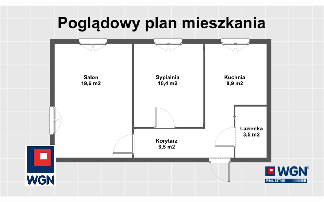 Mieszkanie dwupokojowe na sprzedaż Poznań, Jeżyce  59m2 Foto 13