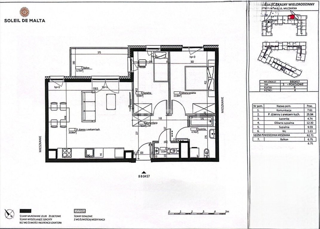 Mieszkanie trzypokojowe na sprzedaż Poznań, Rataje, Milczańska  63m2 Foto 12