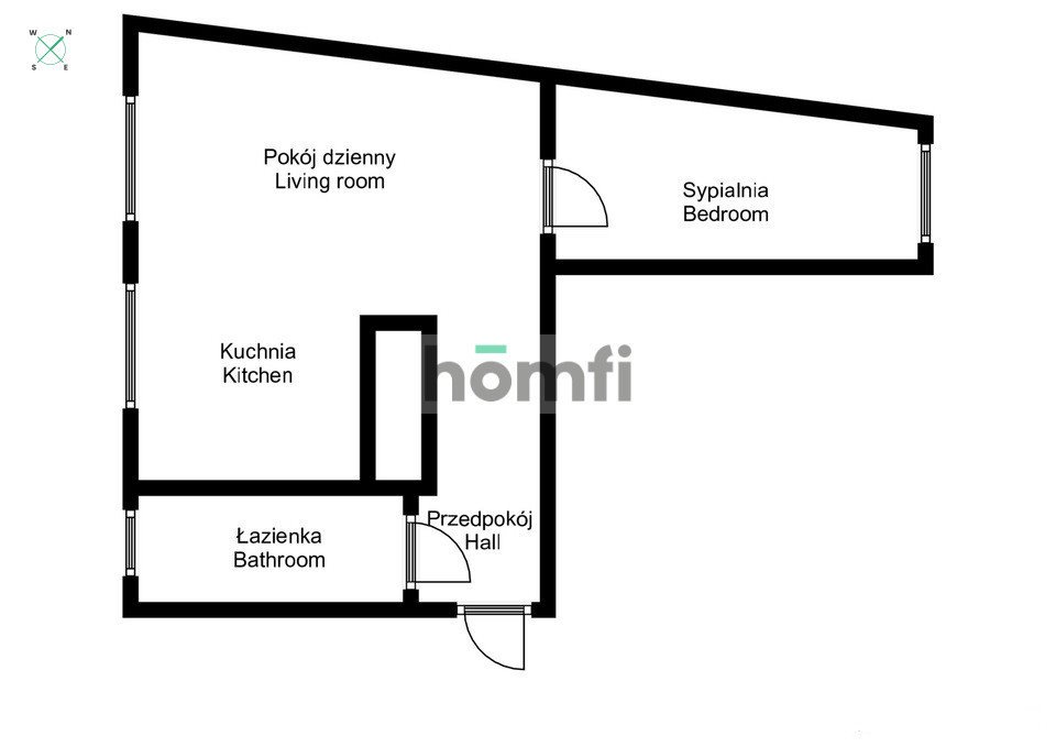 Mieszkanie dwupokojowe na wynajem Wrocław, Karłowice, Karłowice, al. Marcina Kromera  40m2 Foto 14