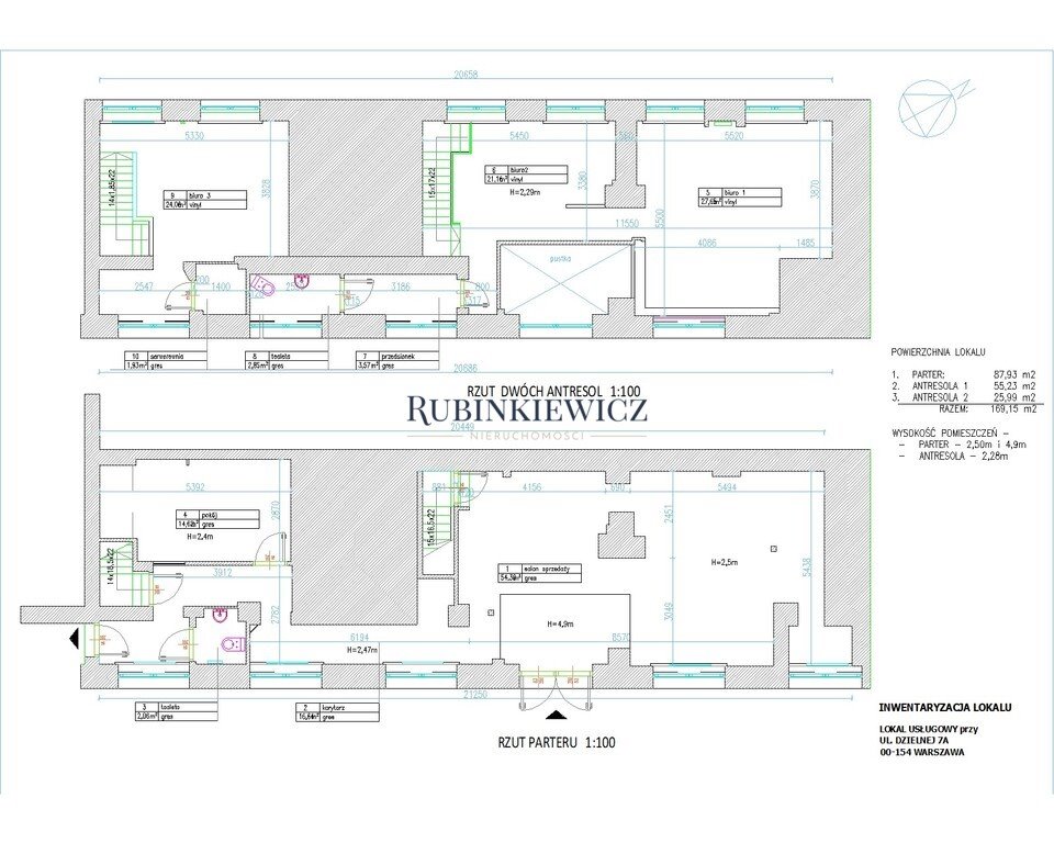 Lokal użytkowy 176 m² z antresolą - idealny pod działalność: Warszawa Śródmieście: Dzielna