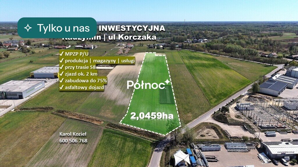 Działka inwestycyjna 20 459 m² w Radzyminie (blisko S8) Radzymin, Janusza Korczaka  20 459m2 Foto 1