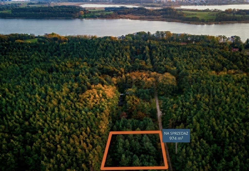 Działka rekreacyjna w lesie blisko jeziora z prądem Osłonin  974m2 Foto 1
