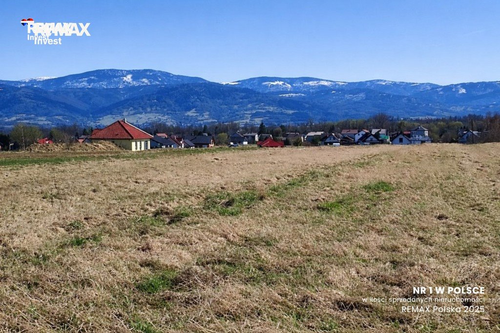 Działka z panoramicznym widokiem na Beskidy, płaska.: Lipowa: Aroniowa
