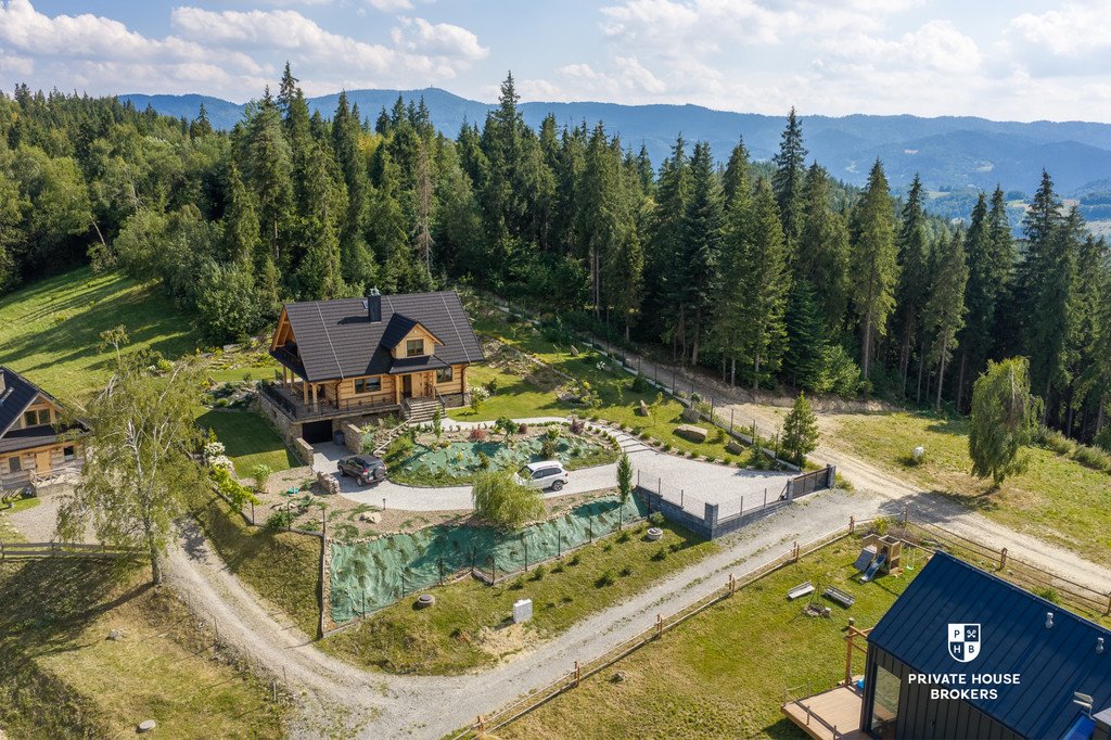 Góralska willa z bali - panoramiczny widok i blisko natury Kamienica  247m2 Foto 1
