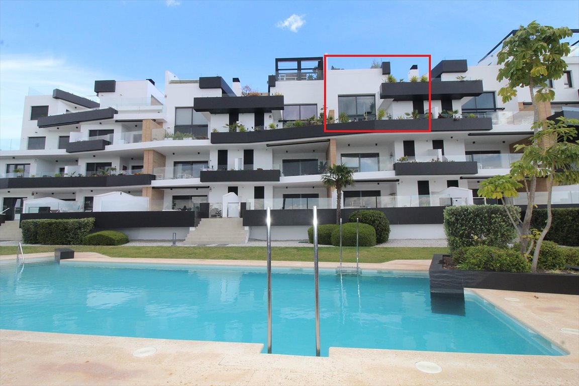 Dwupoziomowy penthouse z widokiem na morze, jacuzzi i basen Hiszpania, Los Dolces, Los Dolces, Orihuela, Alicante  87m2 Foto 1