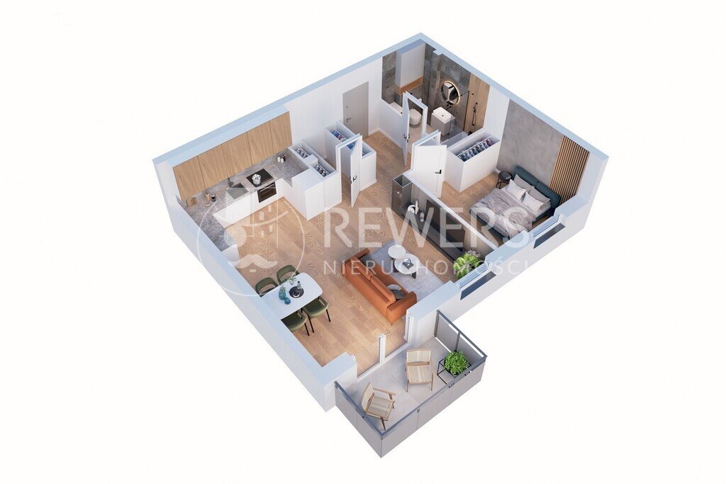 Nowoczesne 2 pokoje z windą i balkonem w Dominowie Dominów, Parkowa  53m2 Foto 1