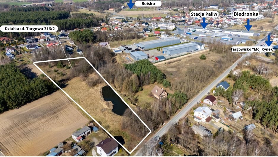 Działka 11 886 m² z oczkiem wodnym i szerokimi możliwościami inwestycyjnymi Osjaków, Targowa  11 886m2 Foto 1