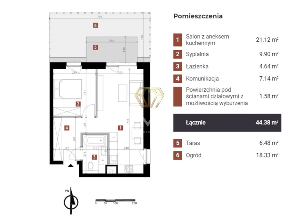 Mieszkanie dwupokojowe na sprzedaż Dąbrowa Górnicza, Przemysłowa  44m2 Foto 5