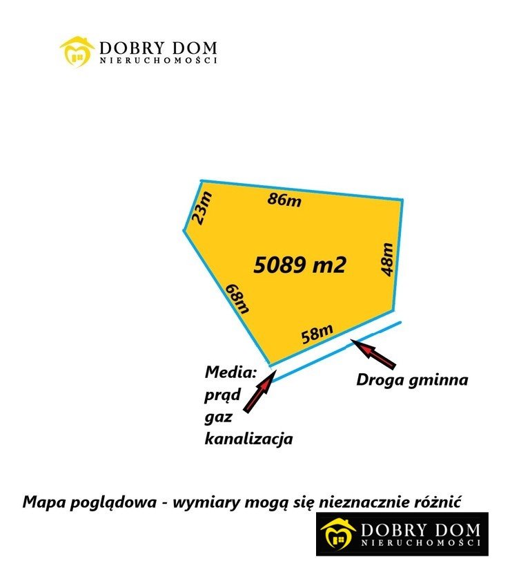 Działka 5000 m2 pod zabudowę z lasem i mediami. Porosły  5 000m2 Foto 1
