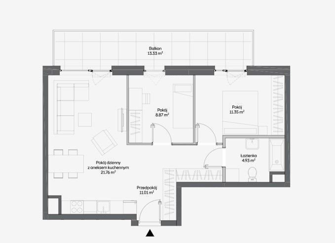 Mieszkanie trzypokojowe na sprzedaż Warszawa, Włochy, Raków, Fajansowa  58m2 Foto 1
