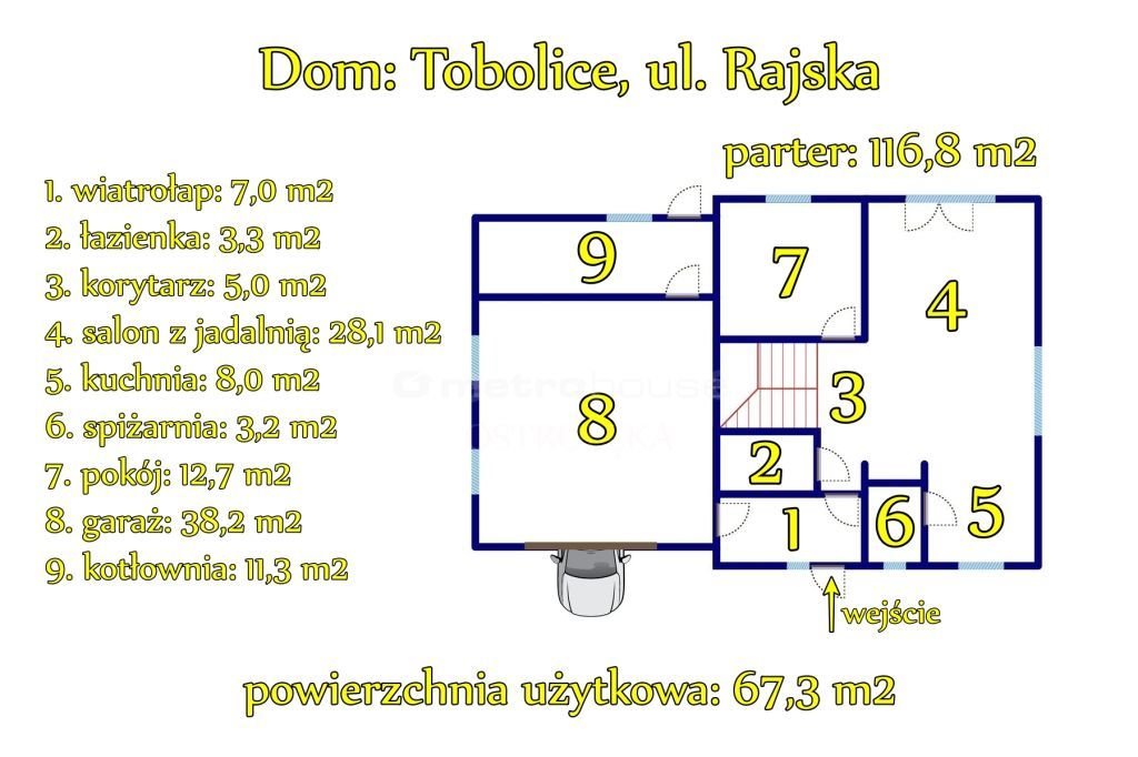 Dom na sprzedaż Tobolice, Rajska  123m2 Foto 9