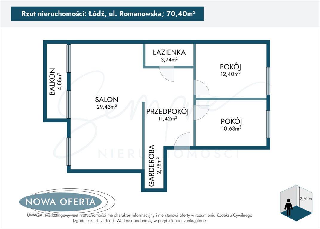 Mieszkanie trzypokojowe na sprzedaż Łódź, Bałuty, Romanowska  70m2 Foto 6