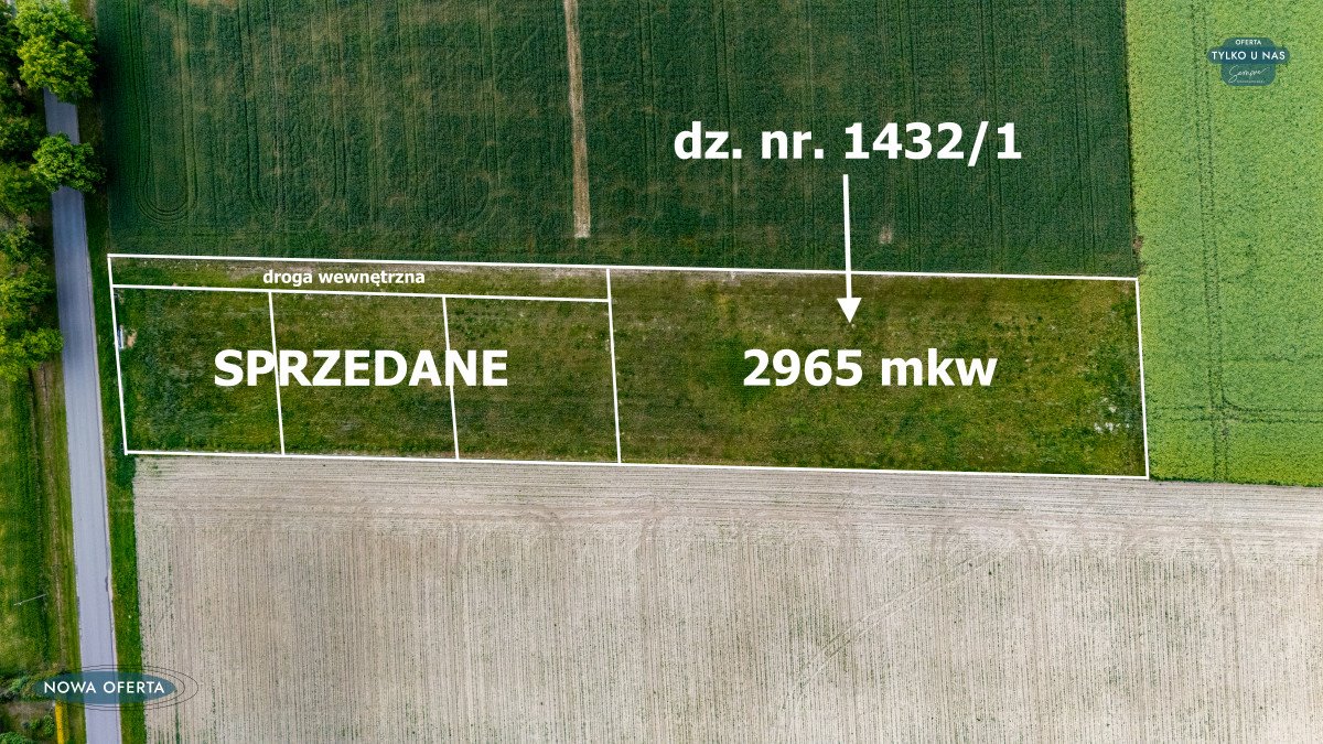 Działka pod dom w Czarnocinie, 2965 m², warunki zabudowy Czarnocin, Juliusza Poniatowskiego  2 965m2 Foto 1