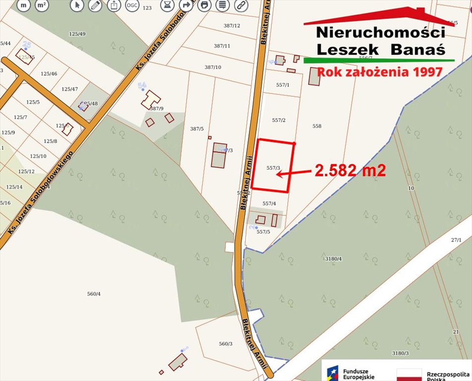 Działka 2582 m² z warunkami zabudowy i mediami (prąd, woda) Grudziądz  2 582m2 Foto 1