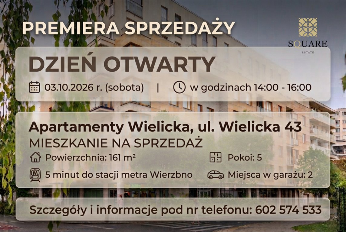 Przestronny apartament 162 m2 - 5 pokoi - 2 loggie - garaż Warszawa, Wielicka  162m2 Foto 1