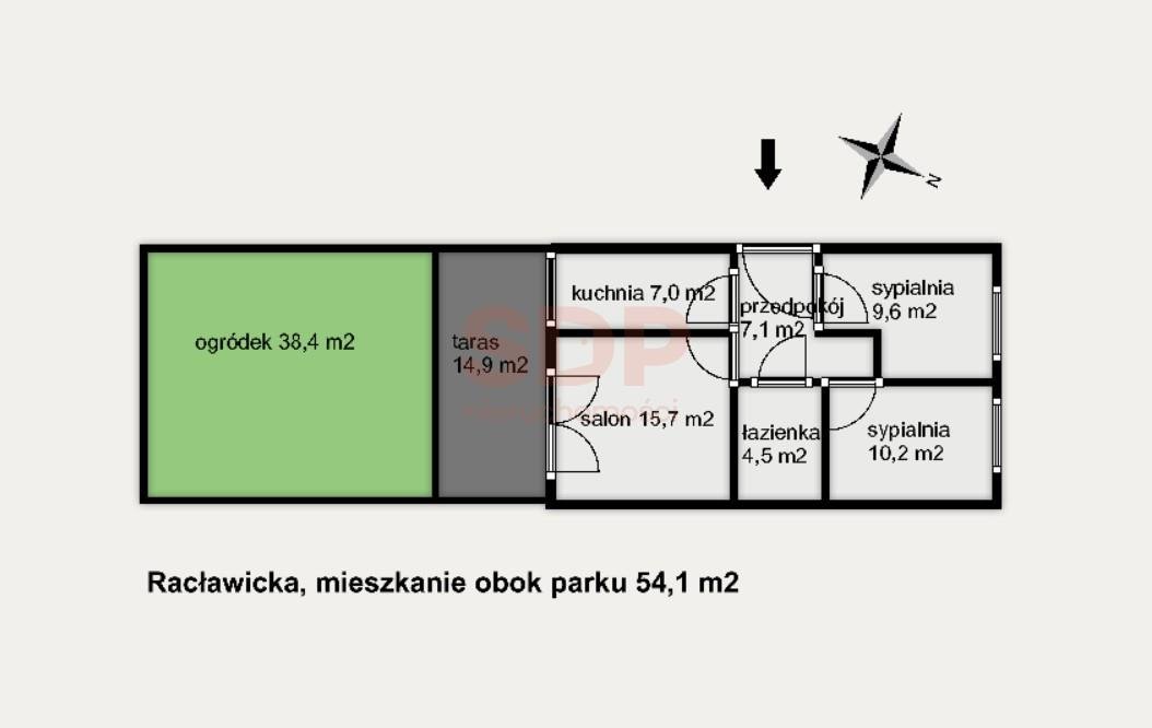 Mieszkanie trzypokojowe na sprzedaż Wrocław, Krzyki, Racławicka  54m2 Foto 5