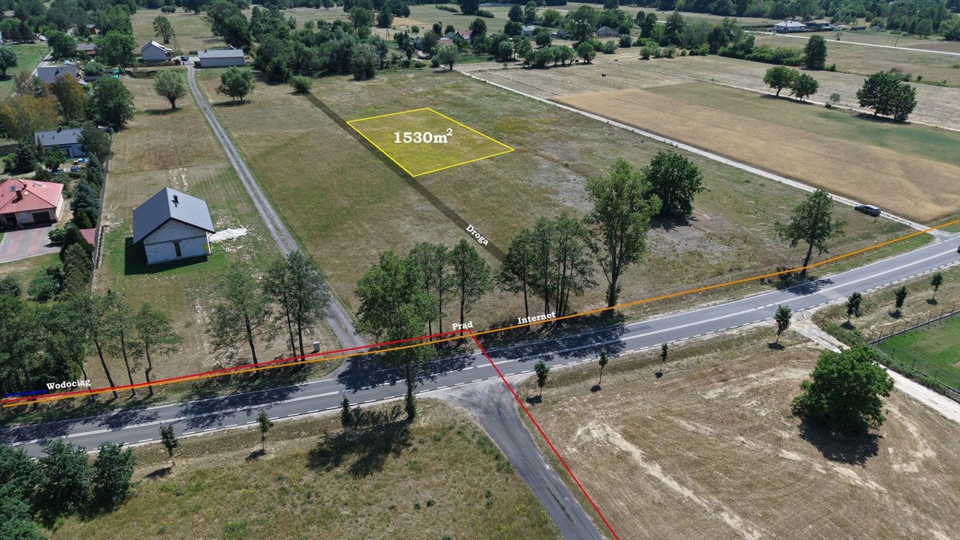 Sprzedam działkę 1530 m² w Nowe Gniewniewice z mediami Nowe Gniewniewice  1 530m2 Foto 1